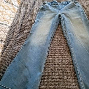 High rise wide leg jeans